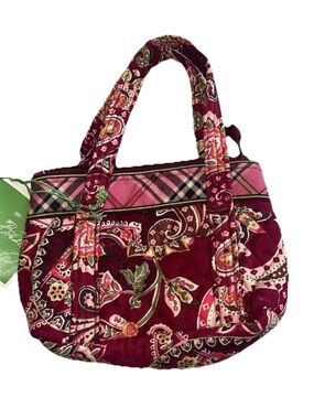Vintage Vera Bradley PICADILLY PLUM Bitty Betsy Small Pouch Handbag NWT Rare Y2K